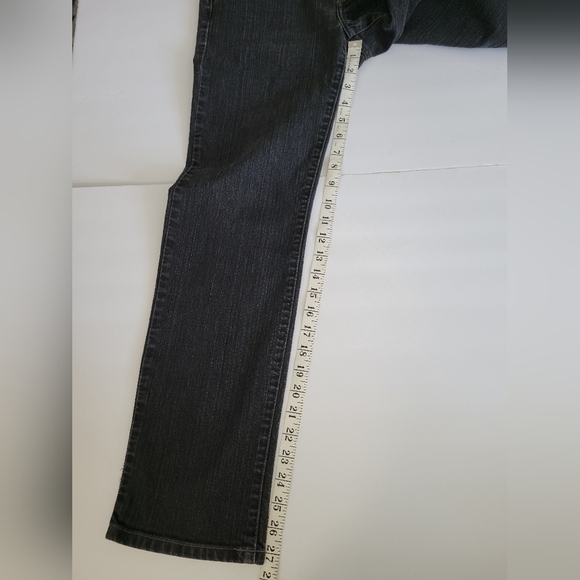 🌸3/$15 Calvin Klein Dark Black Wash Straight Leg Womens Denim Y2K Jeans - Picture 4 of 6